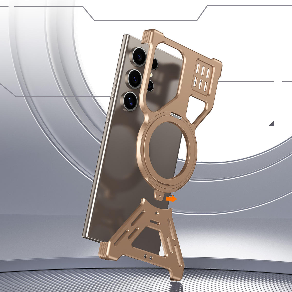 Samsung Galaxy S23 Ultra / S24 Ultra / S25 Ultra / S26 Ultra Hollow Aluminum Alloy Magnetic Case