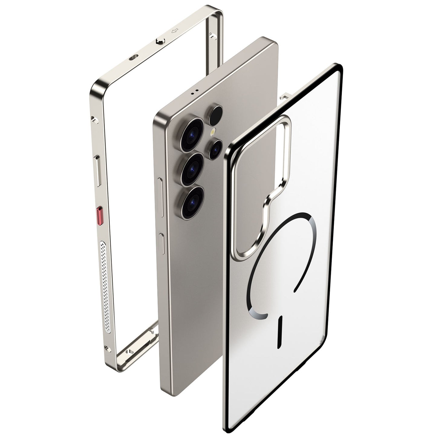 Premium Magnetic Metal Frame Case for Samsung Galaxy S23/S24/S25/S26 Series