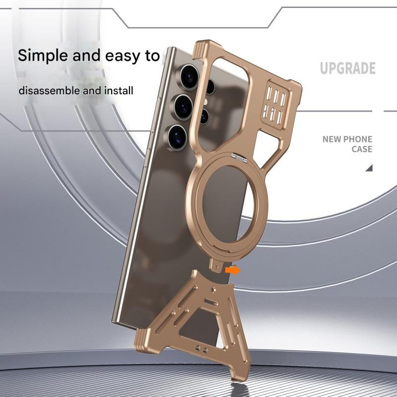Aluminum Metal Frameless Magnetic Case for Samsung S22 S23 S24 S25 Ultra | Anamika Mart