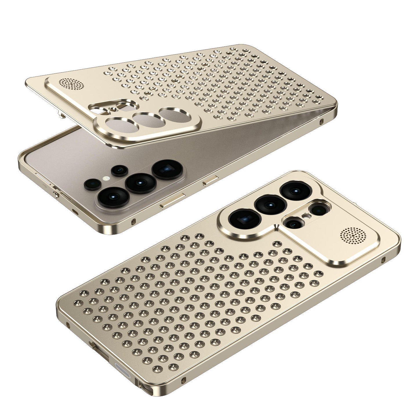 Luxury Aromatherapy Aluminum Metal Magnetic Case for Samsung Galaxy S23/S24/S25/S26 Series