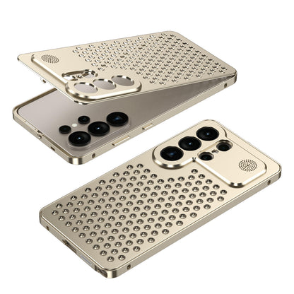 Luxury Aromatherapy Aluminum Metal Magnetic Case for Samsung Galaxy S23/S24/S25/S26 Series