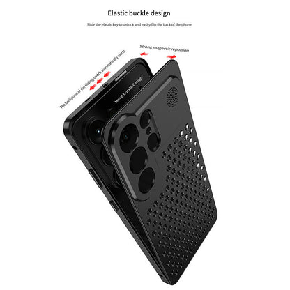 Luxury Aromatherapy Aluminum Metal Magnetic Case for Samsung Galaxy S23/S24/S25/S26 Series