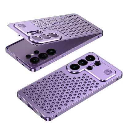 Luxury Aromatherapy Aluminum Metal Magnetic Case for Samsung Galaxy S23/S24/S25/S26 Series
