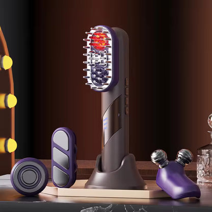 4-in-1 Electric Massage Comb with Red Light & EMS | Facial, Neck & Scalp Massager | Anamika Mart