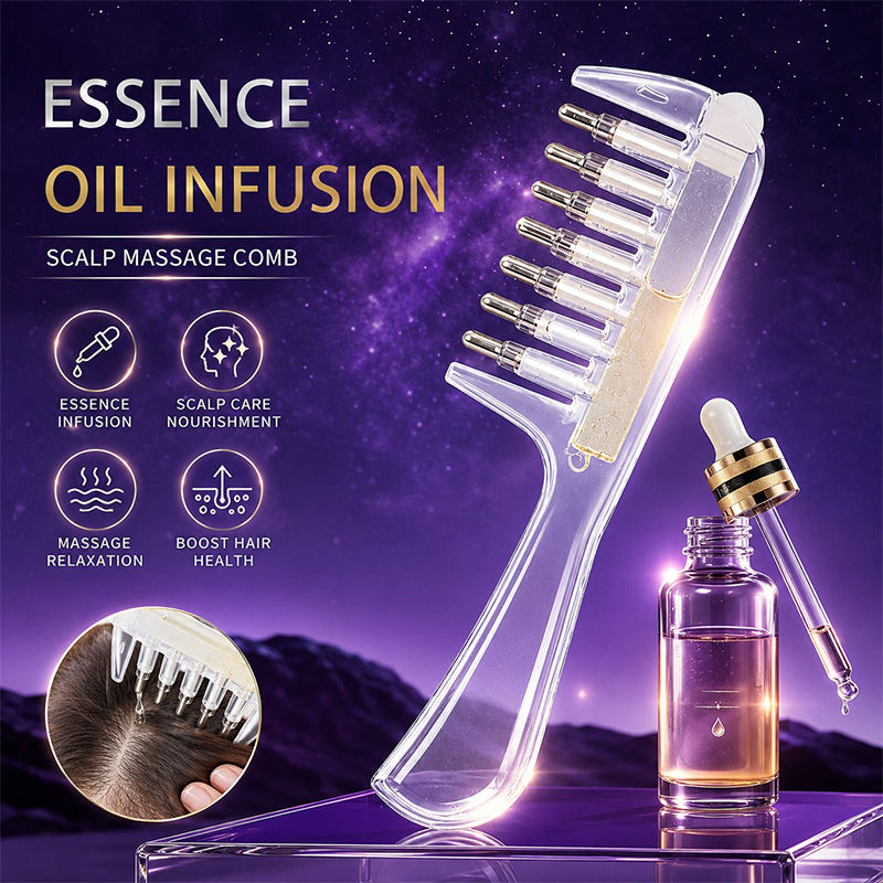 Rolling Ball Scalp Oil Applicator Comb