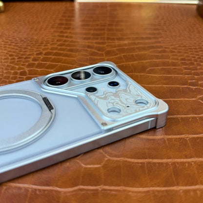 Luxury Matte Translucent Metal Case with 360° Magnetic Stand for Samsung Ultra Series