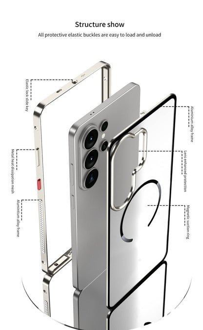 Premium Magnetic Metal Frame Case for Samsung Galaxy S23/S24/S25/S26 Series