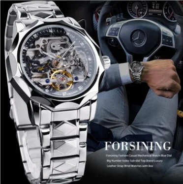 Forsining 199A Luxury Skeleton Automatic Mechanical Men's Watch