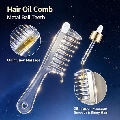 Rolling Ball Scalp Oil Applicator Comb