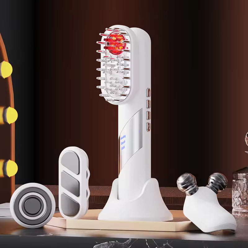 4-in-1 Electric Massage Comb with Red Light & EMS | Facial, Neck & Scalp Massager | Anamika Mart
