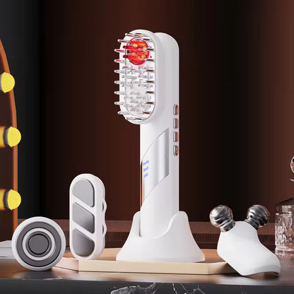 4-in-1 Electric Massage Comb with Red Light & EMS | Facial, Neck & Scalp Massager | Anamika Mart