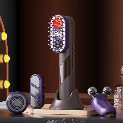 4-in-1 Electric Massage Comb with Red Light & EMS | Facial, Neck & Scalp Massager | Anamika Mart