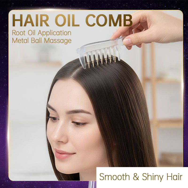 Rolling Ball Scalp Oil Applicator Comb