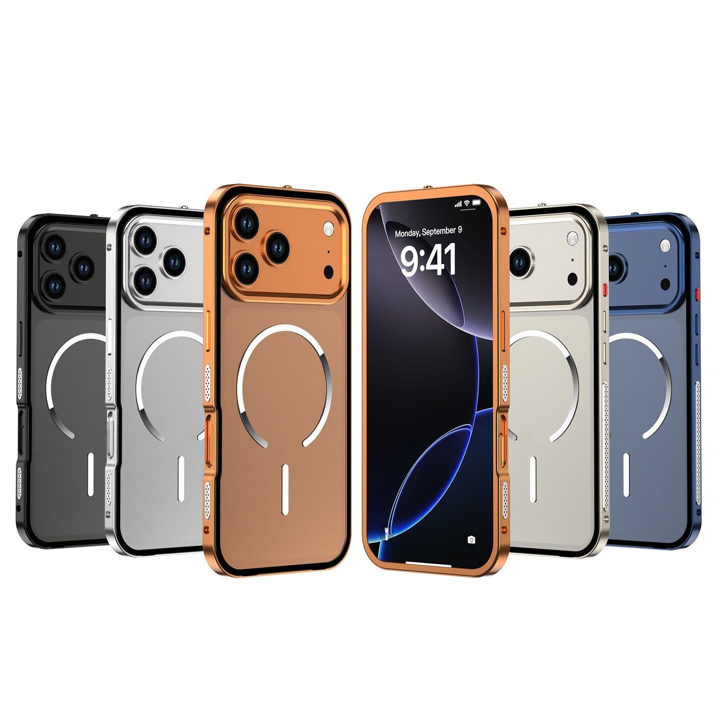 Premium Metal Bumper Frame Magnetic Case for iPhone 17 Series | Anamika Mart