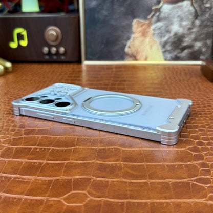 Luxury Matte Translucent Metal Case with 360° Magnetic Stand for Samsung Ultra Series
