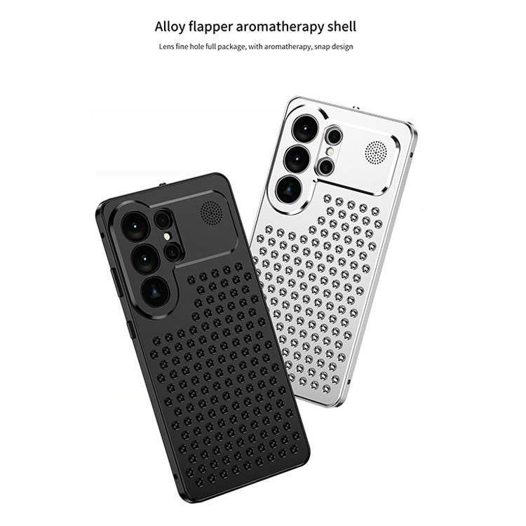 Luxury Aromatherapy Aluminum Metal Magnetic Case for Samsung Galaxy S23/S24/S25/S26 Series