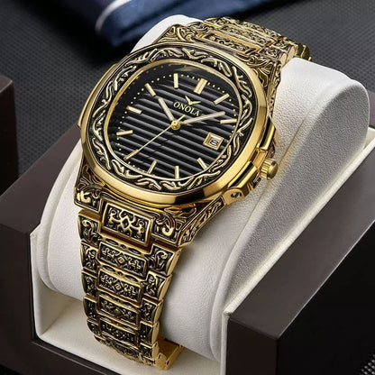 ONOLA 3808 Fashion Luxury Arabic Retro Quartz Men's Watch