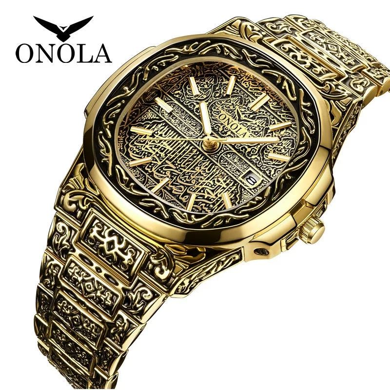ONOLA 3808 Fashion Luxury Arabic Retro Quartz Men's Watch