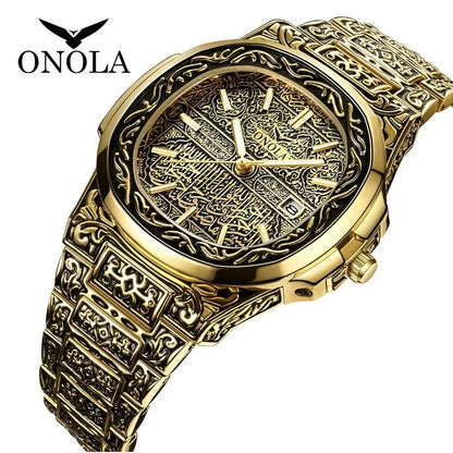 ONOLA 3808 Fashion Luxury Arabic Retro Quartz Men's Watch