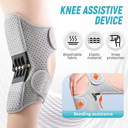 2026 Knee Assistive Device Breathable Nylon Upgraded Knee Protection Spring Booster Brace for Joint Pain Relief Walk Support