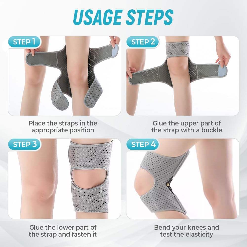 2026 Knee Assistive Device Breathable Nylon Upgraded Knee Protection Spring Booster Brace for Joint Pain Relief Walk Support